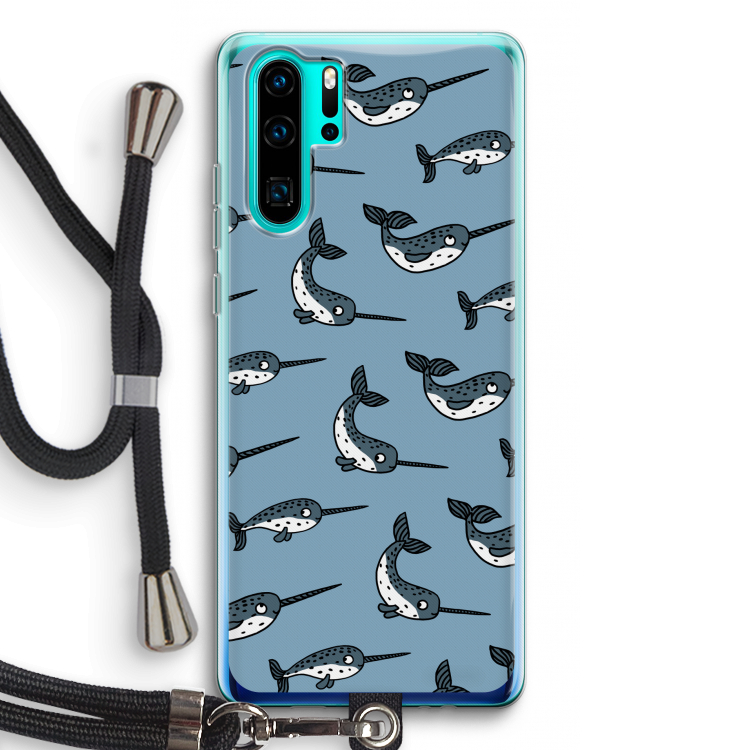Narwhal: Huawei P30 Pro Transparant Hoesje met koord