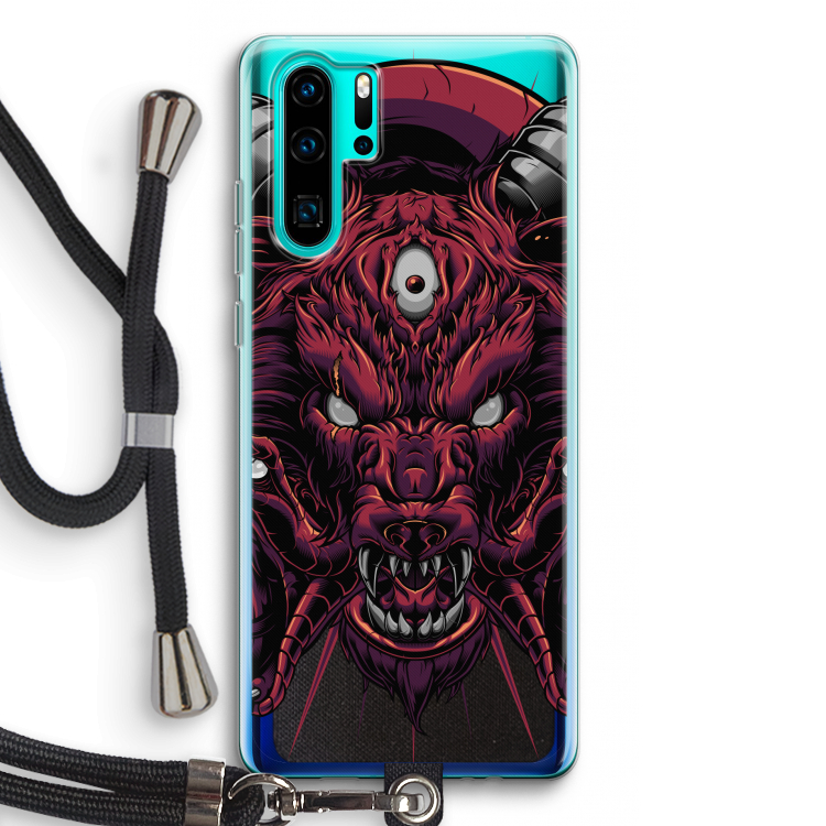 Hell Hound and Serpents: Huawei P30 Pro Transparant Hoesje met koord