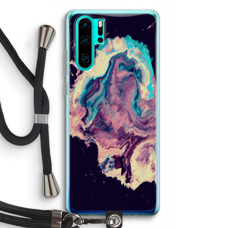 Cosmic Silence: Huawei P30 Pro Transparant Hoesje met koord