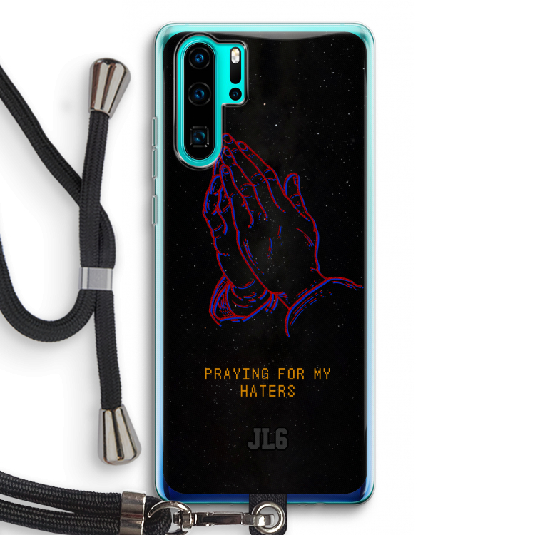 Praying For My Haters: Huawei P30 Pro Transparant Hoesje met koord