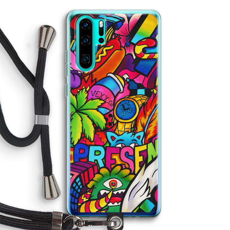Represent: Huawei P30 Pro Transparant Hoesje met koord