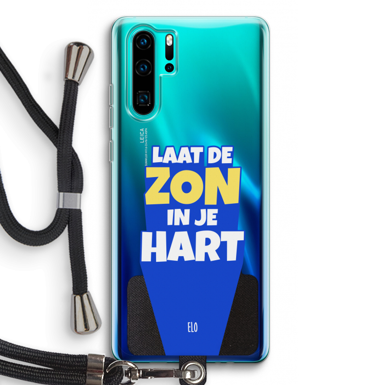 Laat de zon in je hart: Huawei P30 Pro Transparant Hoesje met koord