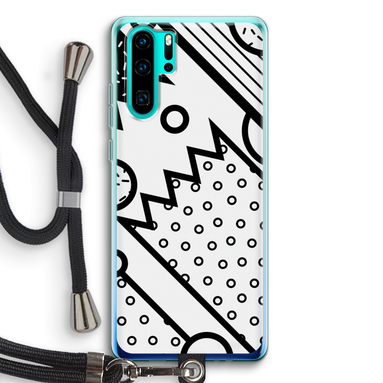 Pop Art #4: Huawei P30 Pro Transparant Hoesje met koord