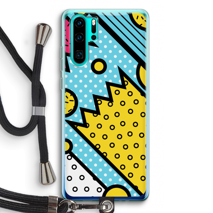 Pop Art #1: Huawei P30 Pro Transparant Hoesje met koord