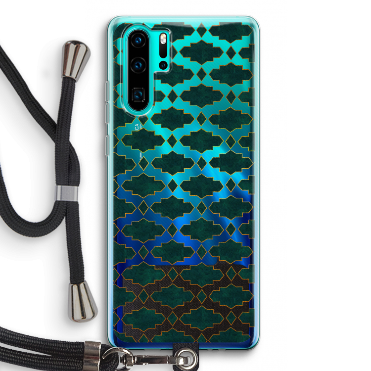 Moroccan tiles: Huawei P30 Pro Transparant Hoesje met koord