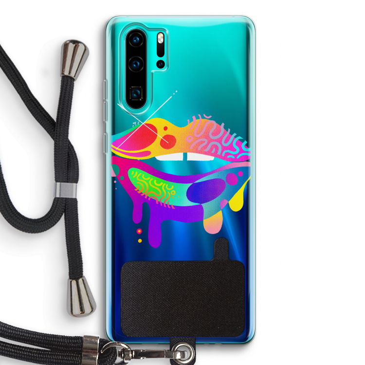 Lip Palette: Huawei P30 Pro Transparant Hoesje met koord