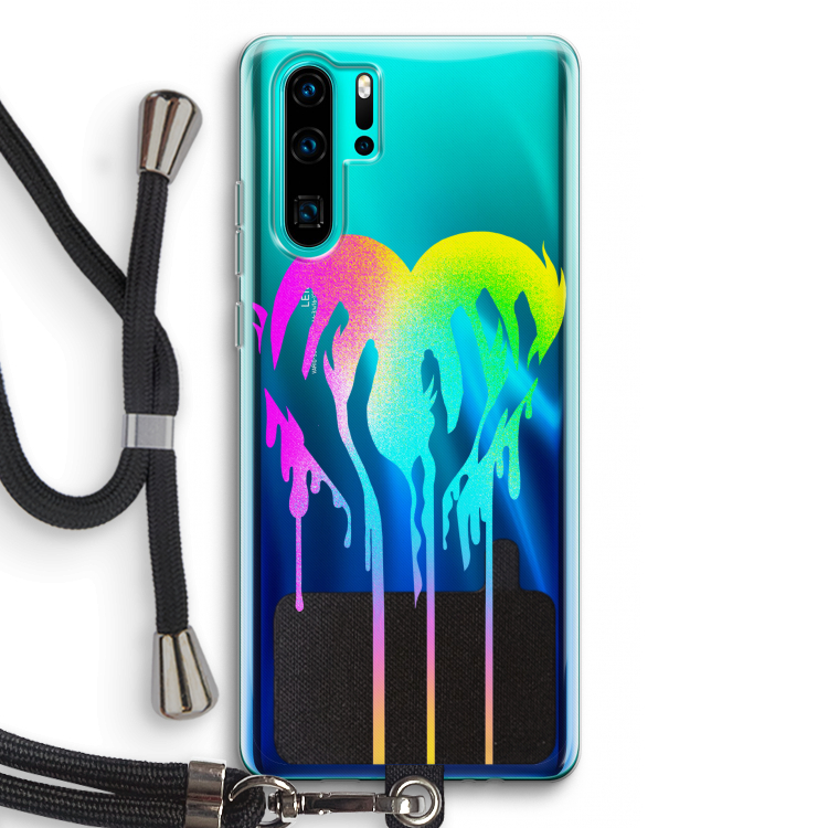 Hold My Heart: Huawei P30 Pro Transparant Hoesje met koord