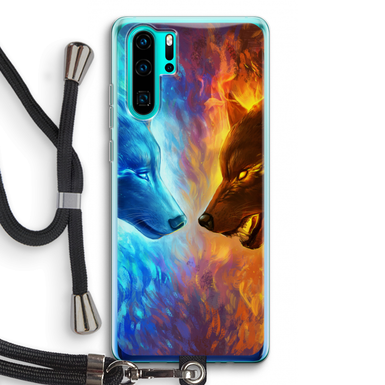 Fire & Ice: Huawei P30 Pro Transparant Hoesje met koord