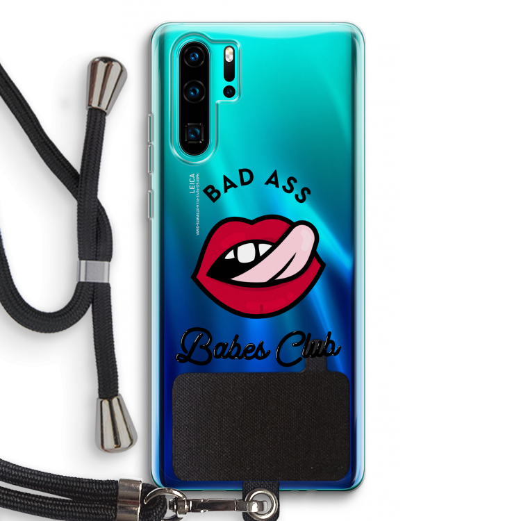 Badass Babes Club: Huawei P30 Pro Transparant Hoesje met koord