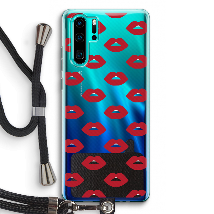 Lips: Huawei P30 Pro Transparant Hoesje met koord