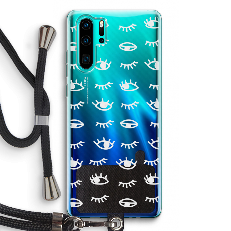 Eye pattern #3: Huawei P30 Pro Transparant Hoesje met koord