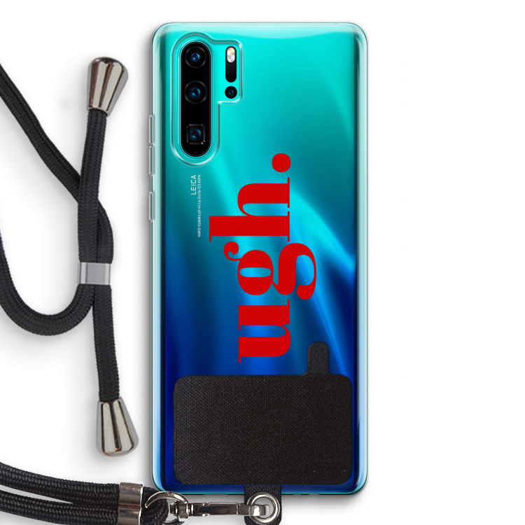 Ugh: Huawei P30 Pro Transparant Hoesje met koord