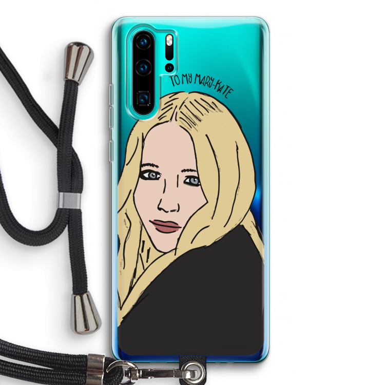 Mary Kate: Huawei P30 Pro Transparant Hoesje met koord