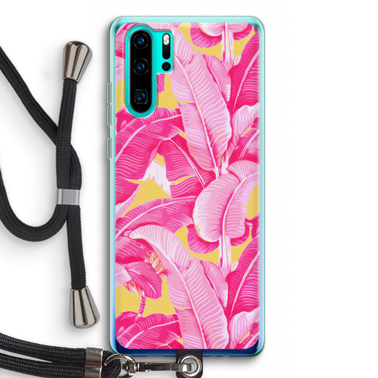 Pink Banana: Huawei P30 Pro Transparant Hoesje met koord