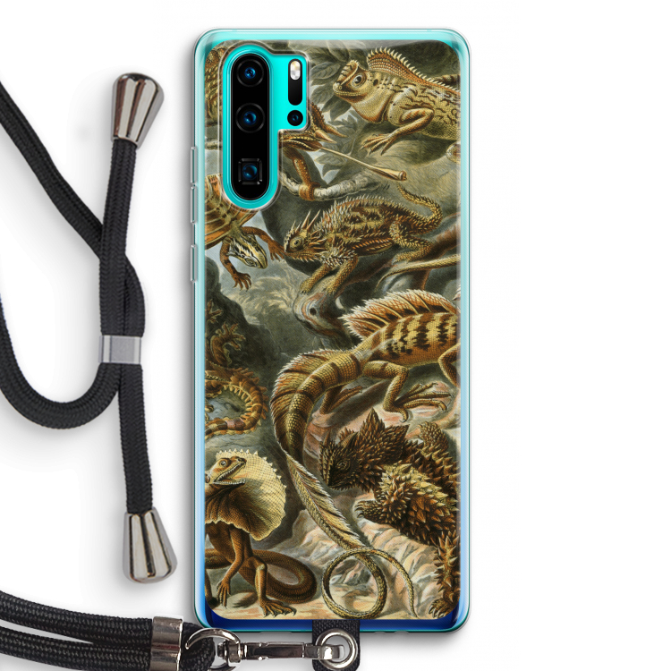 Haeckel Lacertilia: Huawei P30 Pro Transparant Hoesje met koord