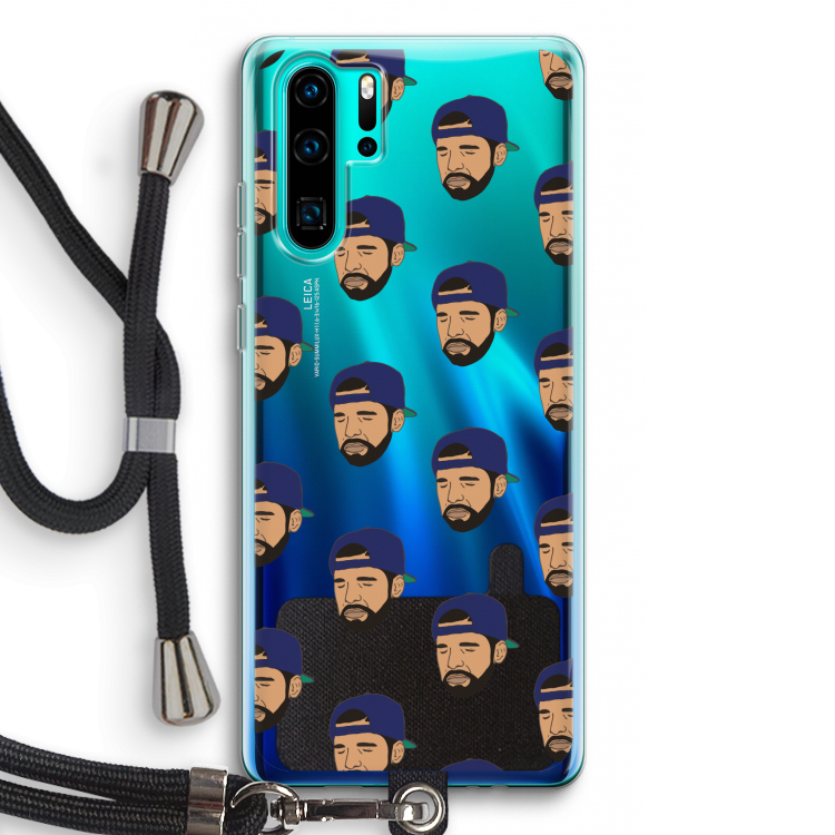 Drake Away: Huawei P30 Pro Transparant Hoesje met koord