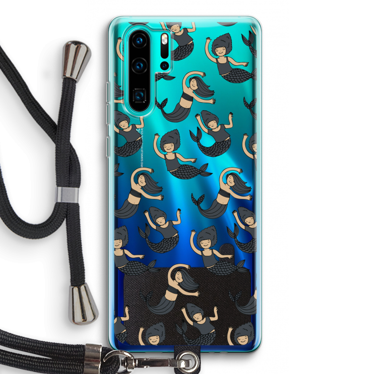 Zeemeermin: Huawei P30 Pro Transparant Hoesje met koord