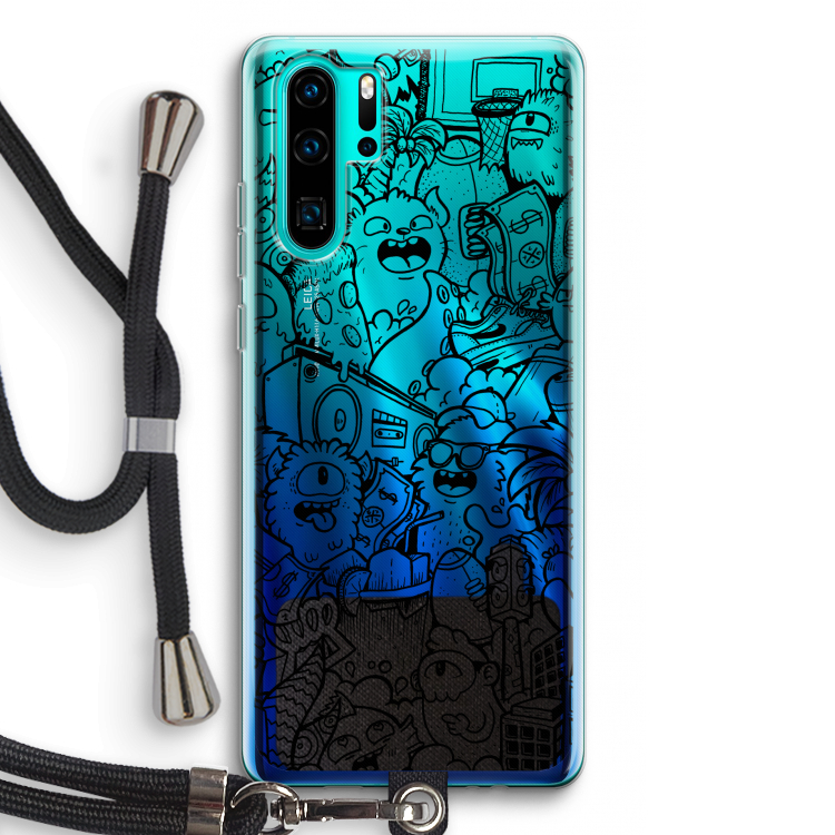 Vexx Black City : Huawei P30 Pro Transparant Hoesje met koord