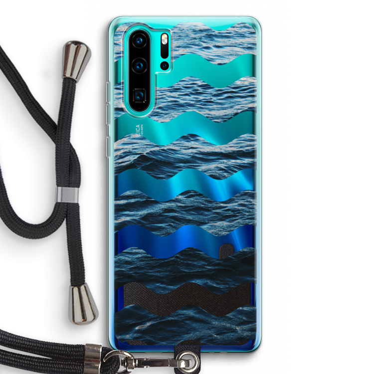 Oceaan: Huawei P30 Pro Transparant Hoesje met koord