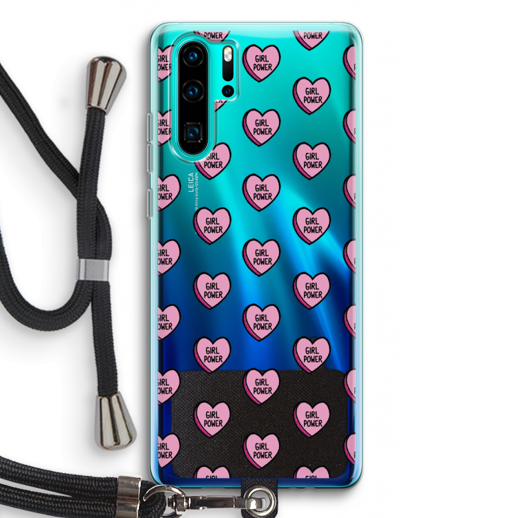 GIRL POWER: Huawei P30 Pro Transparant Hoesje met koord