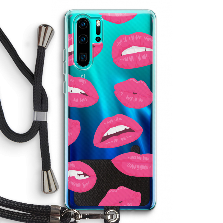 Bite my lip: Huawei P30 Pro Transparant Hoesje met koord