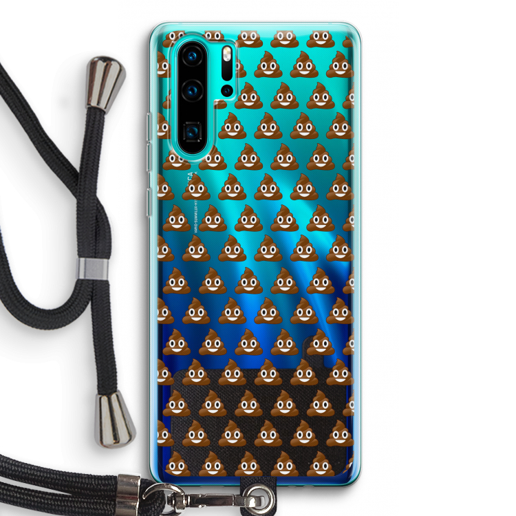 Poop emoji: Huawei P30 Pro Transparant Hoesje met koord