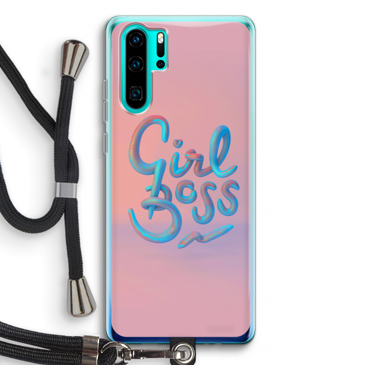 Girl boss: Huawei P30 Pro Transparant Hoesje met koord