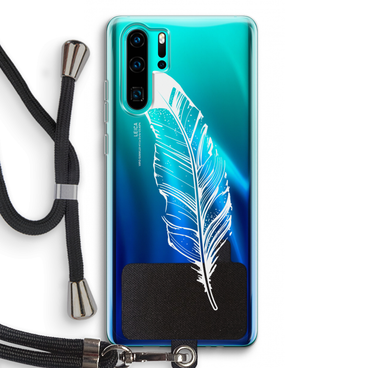 Pluim: Huawei P30 Pro Transparant Hoesje met koord