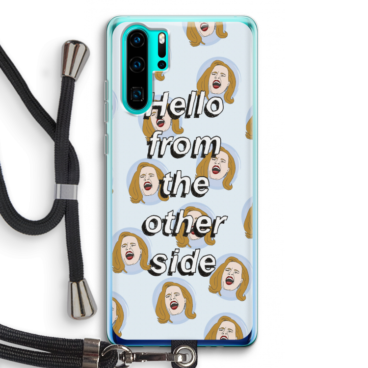 Hello: Huawei P30 Pro Transparant Hoesje met koord