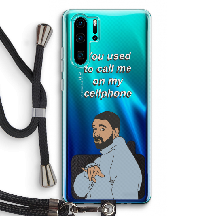 Hotline bling: Huawei P30 Pro Transparant Hoesje met koord