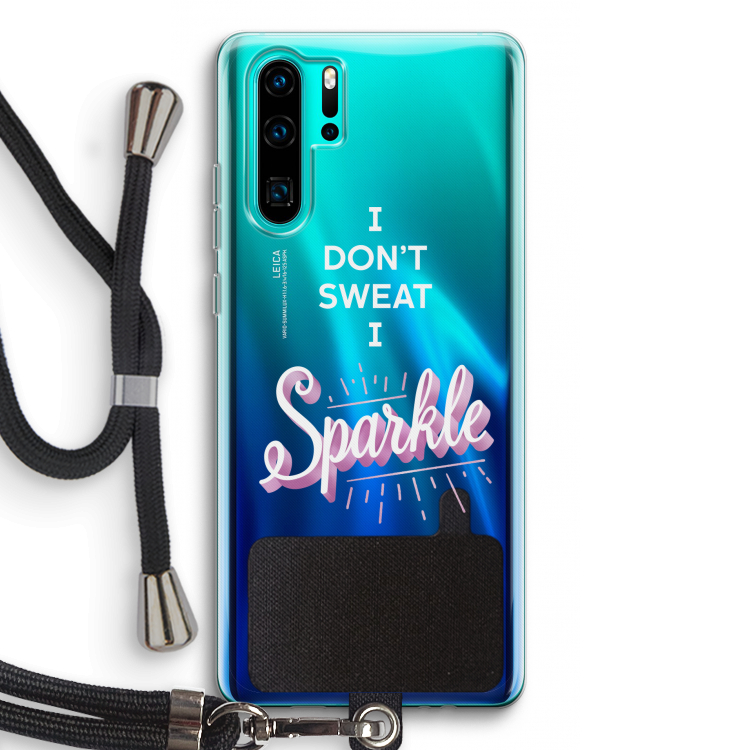 Sparkle quote: Huawei P30 Pro Transparant Hoesje met koord