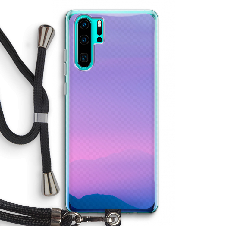 Sunset pastel: Huawei P30 Pro Transparant Hoesje met koord