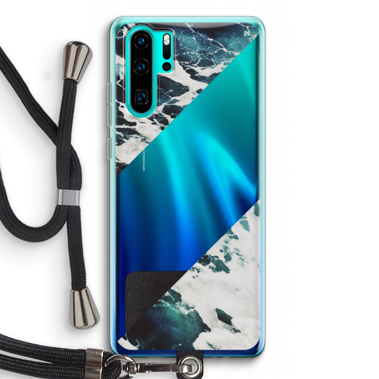 Golven: Huawei P30 Pro Transparant Hoesje met koord