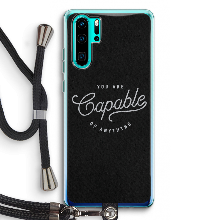 Capable: Huawei P30 Pro Transparant Hoesje met koord
