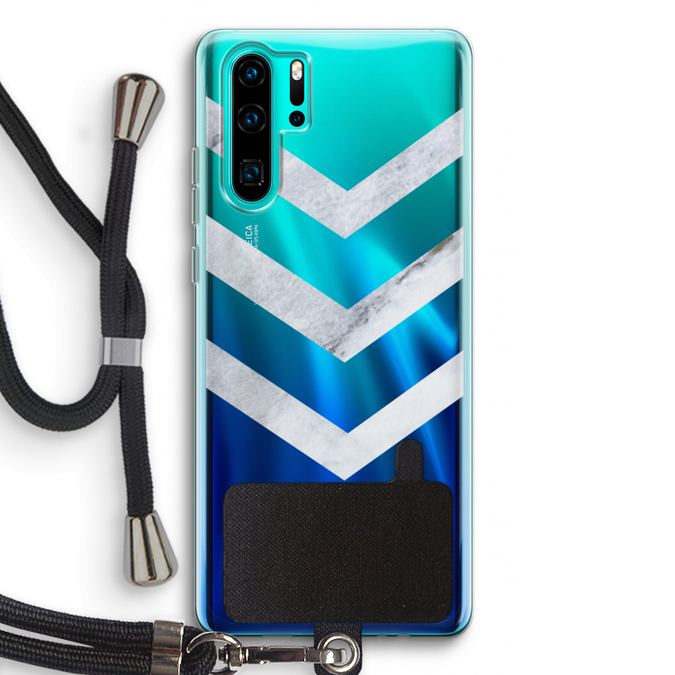 Marmeren pijlen: Huawei P30 Pro Transparant Hoesje met koord