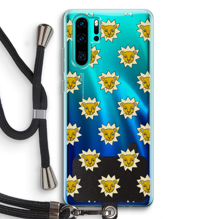 Leeuwenkoppen: Huawei P30 Pro Transparant Hoesje met koord