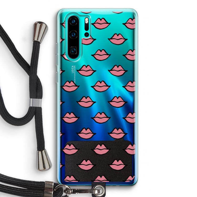 Lipjes: Huawei P30 Pro Transparant Hoesje met koord