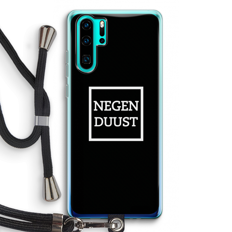 Negenduust black: Huawei P30 Pro Transparant Hoesje met koord