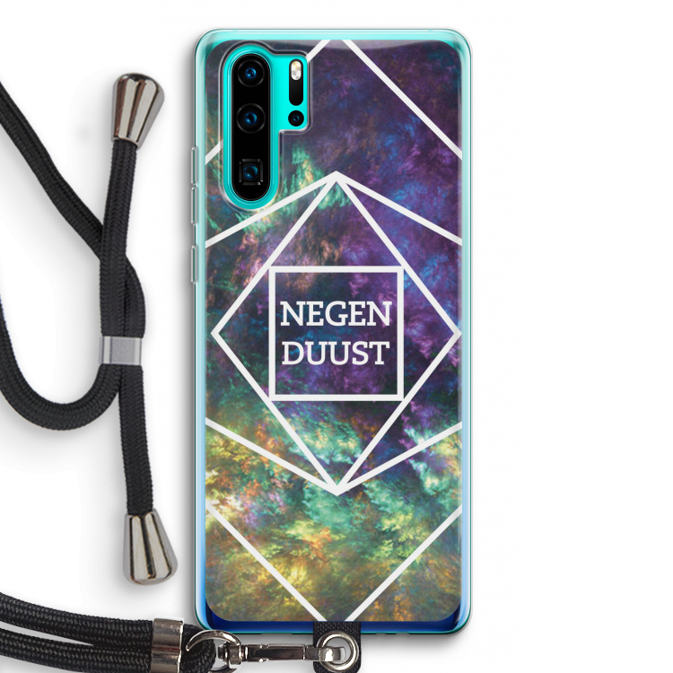 Negenduust ruimte: Huawei P30 Pro Transparant Hoesje met koord
