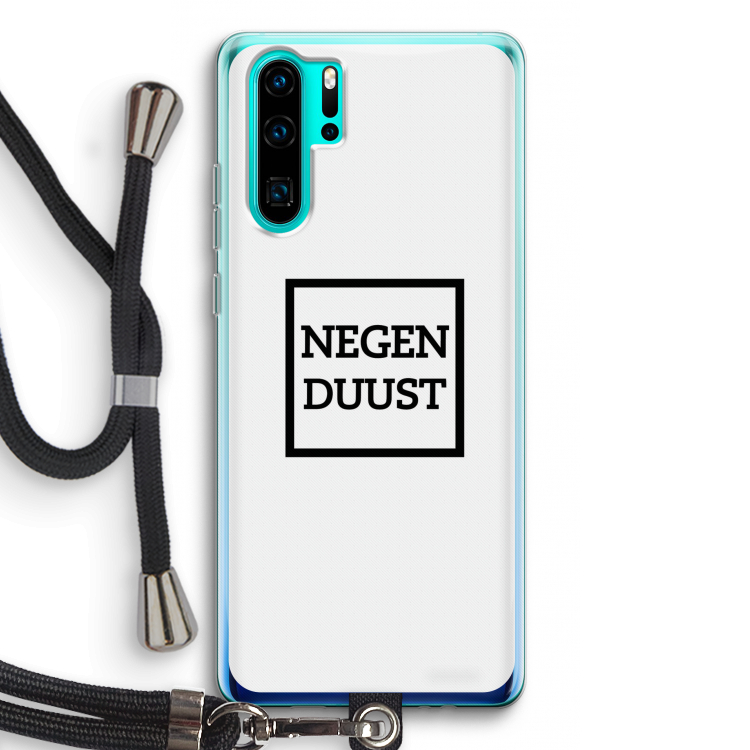 Negenduust vierkant: Huawei P30 Pro Transparant Hoesje met koord