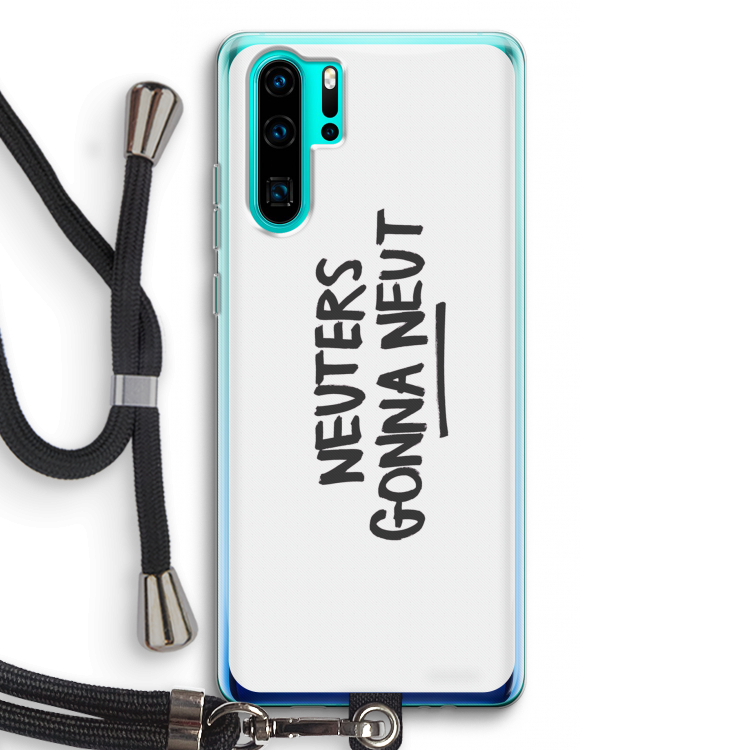 Neuters: Huawei P30 Pro Transparant Hoesje met koord