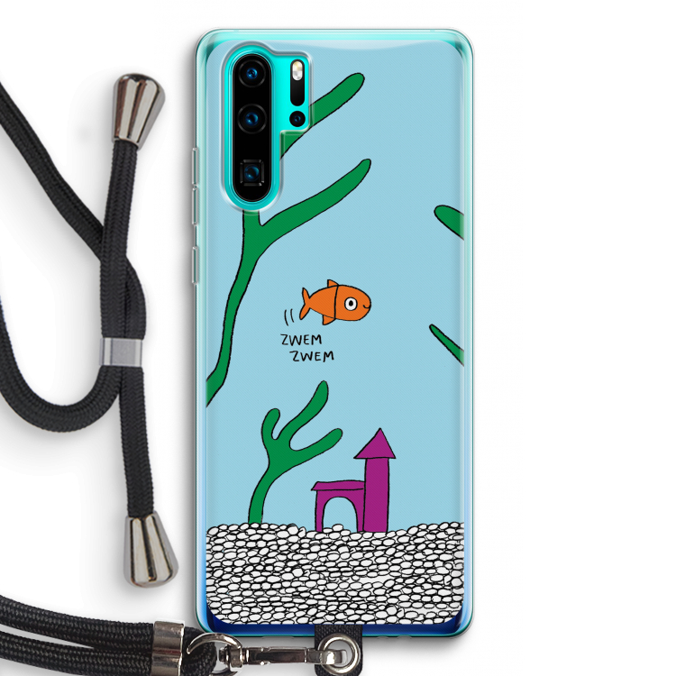 Aquarium: Huawei P30 Pro Transparant Hoesje met koord