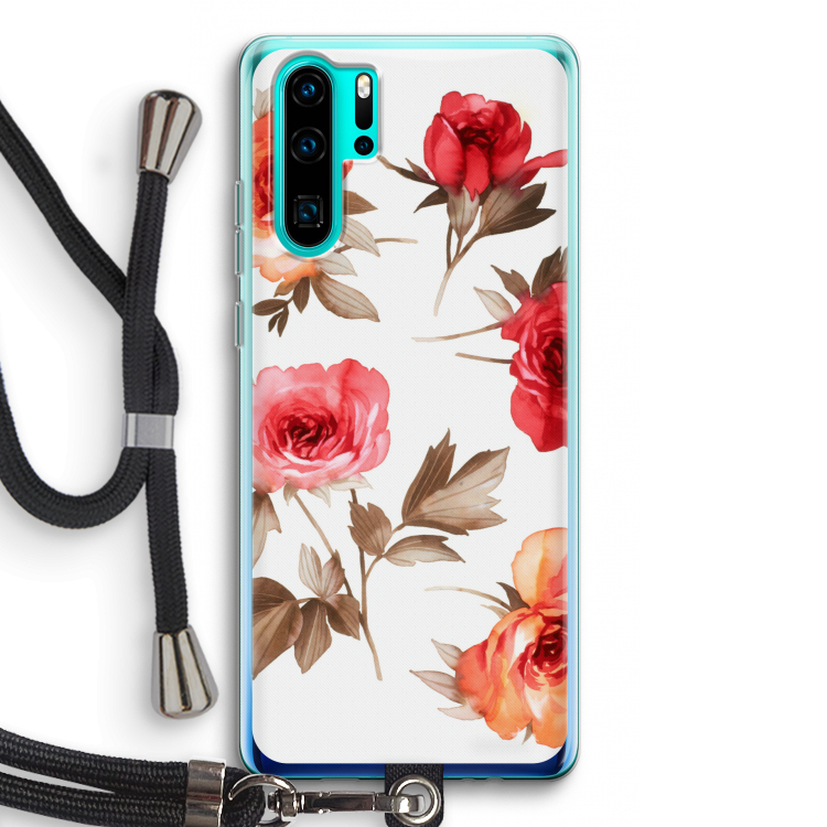 Roosjes: Huawei P30 Pro Transparant Hoesje met koord