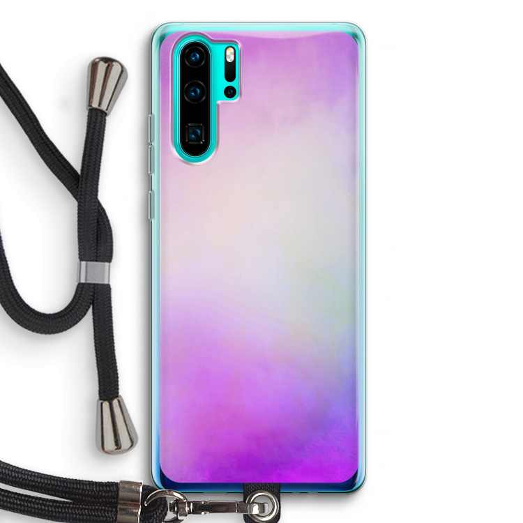 Clouds pastel: Huawei P30 Pro Transparant Hoesje met koord