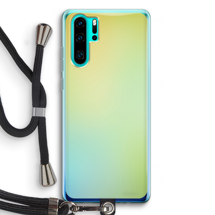 Minty mist pastel: Huawei P30 Pro Transparant Hoesje met koord