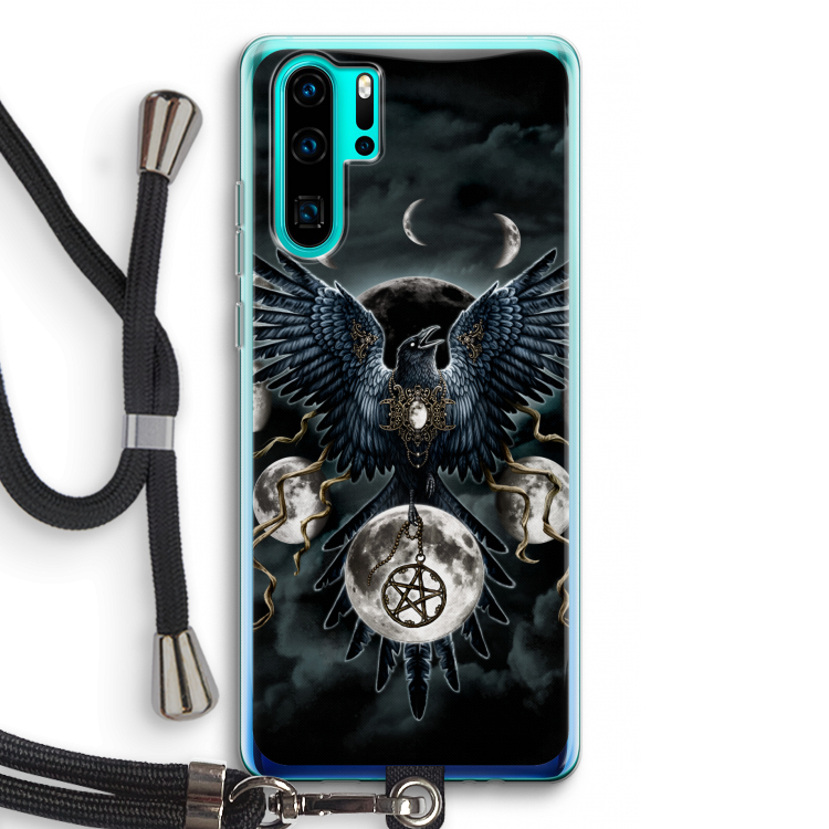 Sinister Wings: Huawei P30 Pro Transparant Hoesje met koord