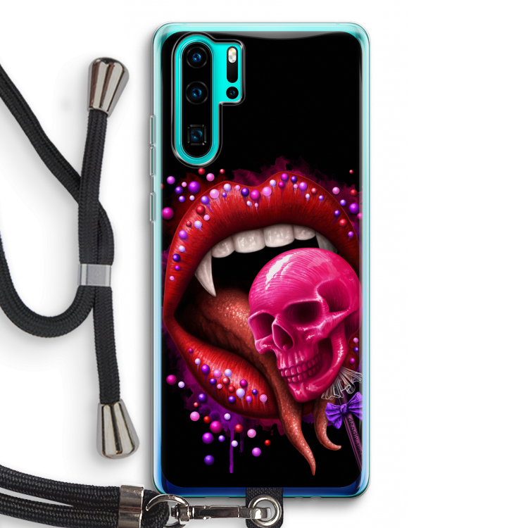 Dodelijk zoet: Huawei P30 Pro Transparant Hoesje met koord
