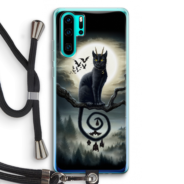 Moonlight Companions: Huawei P30 Pro Transparant Hoesje met koord