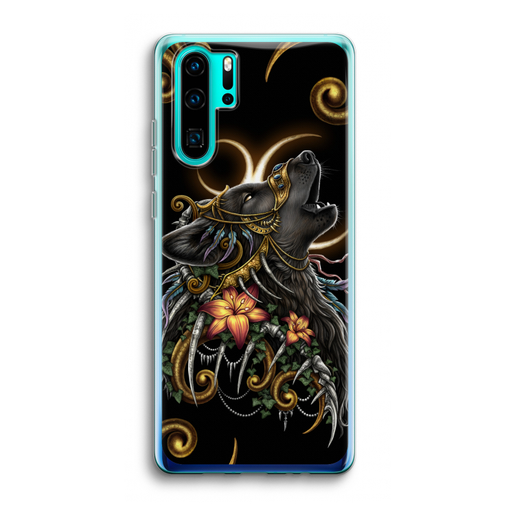 Huilende Wolf: Huawei P30 Pro Transparant Hoesje