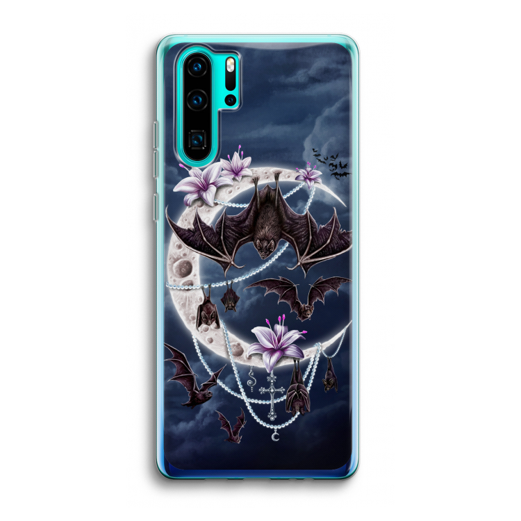 Vleermuizen Maan: Huawei P30 Pro Transparant Hoesje